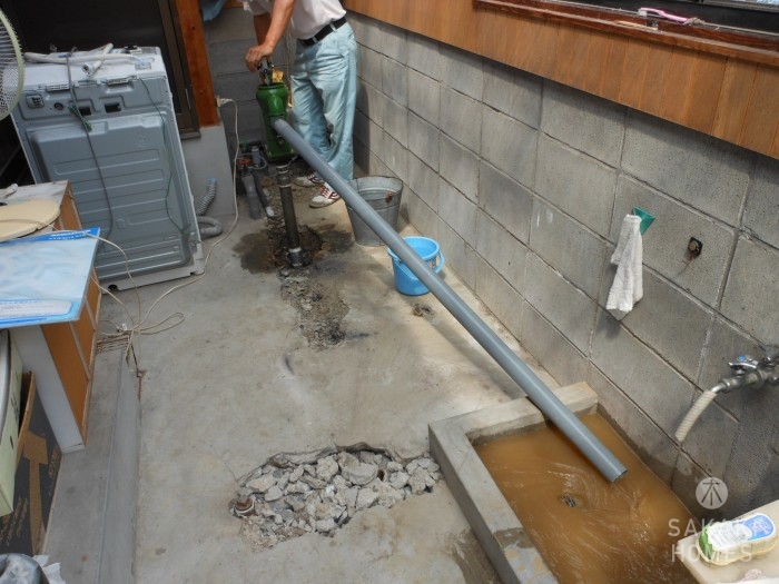 写真：住宅 井戸打ち込み修理
